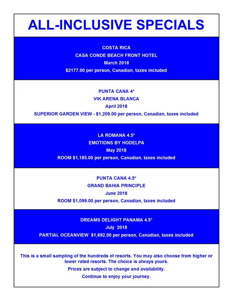 All Inclusive March CWVacations